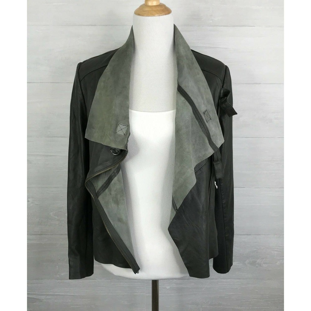 MUUBAA London Leather Jacket Size 8 NWT!
